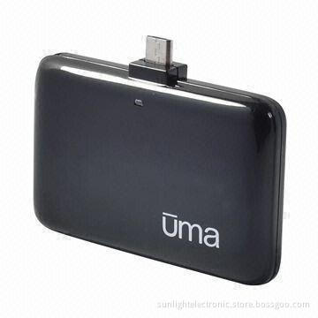 900mAh Mobile Charger with Micro-on, for iPhone, iPod, HTC, Samsung, DC 5V/500mAh Maximum Output